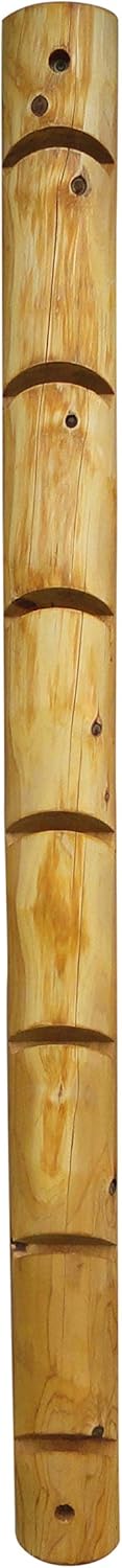 7-Place Wall-Mounted Snowboard Log Rack, Wakeboard Racks, Skateboard Holder Wall Mount, Vertical Snowboard Wall Mount Sport Storage for Garage, Skateboard Rack Walls, Wood Storage Racks - Natural