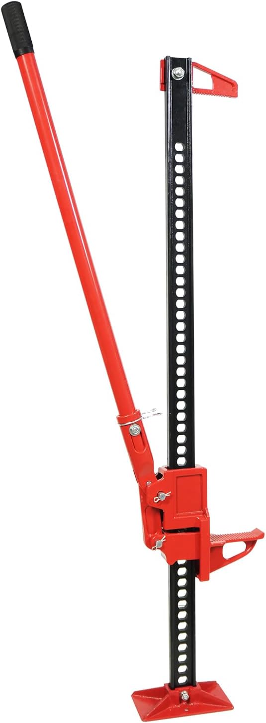 Multi-Functional Lift Jack, Farm Jack Heavy Duty Off Road, for Tractor, Truck, SUV, ATV, UTV, Off Road Accessories, Durable 3 Ton with Wide Base & Ratcheting Mechanism