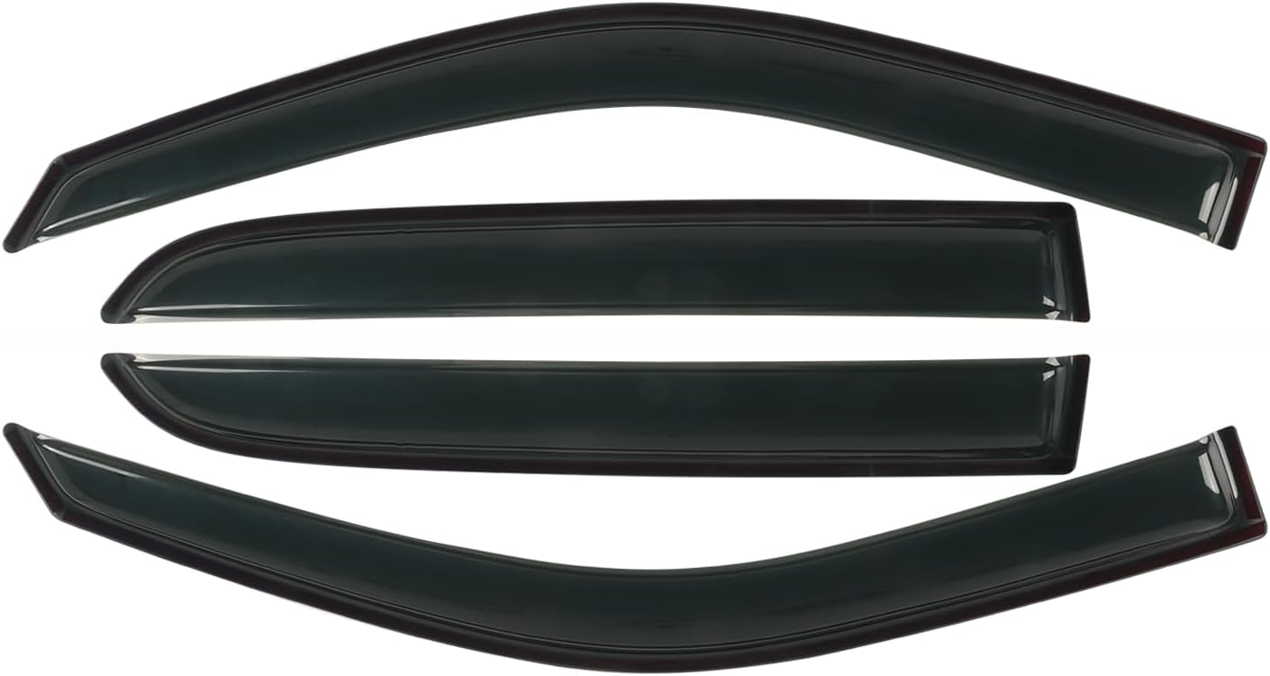 Window Visors Rain Guards Fit for 2009-2018 Dodge Ram 1500, 19-23 1500 Classic Crew Cab Only, 10-24 Ram 2500/3500 Crew Cab & Mega Cab