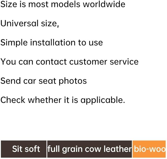 Car Car SUV's Wagon Universal Genuine Leather Seat Cushion Lumbar Back Top Layer Cow Leather Front and Back Cushion Upgrade Padded Comfort (White Smoke, Backrest)