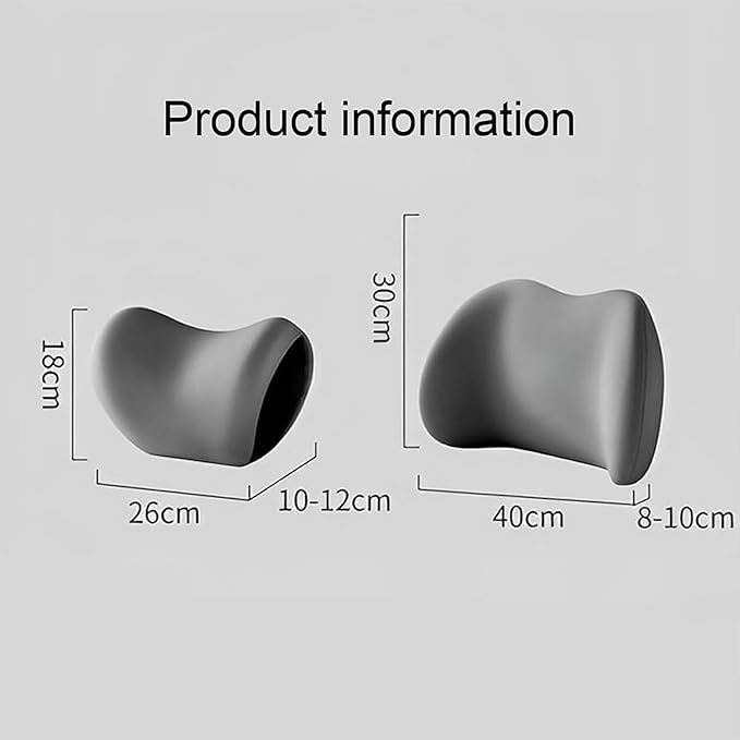 Car Back Support Neck Pillow for Subaru Crosstrek 2012-2025, Comfortable Soft Car Seat Headrest Neck Rest Cushion Lumbar Support Pillow with Adjustable Strap,Black