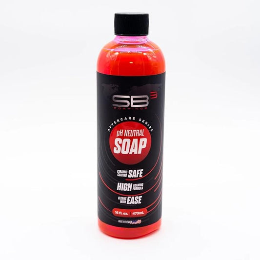 SB3 Soap Advanced Car Shampoo - pH Balanced, Surface Safe Car Wash Concentrate Soap with Particle Technology for Ceramic Coatings, (16oz)