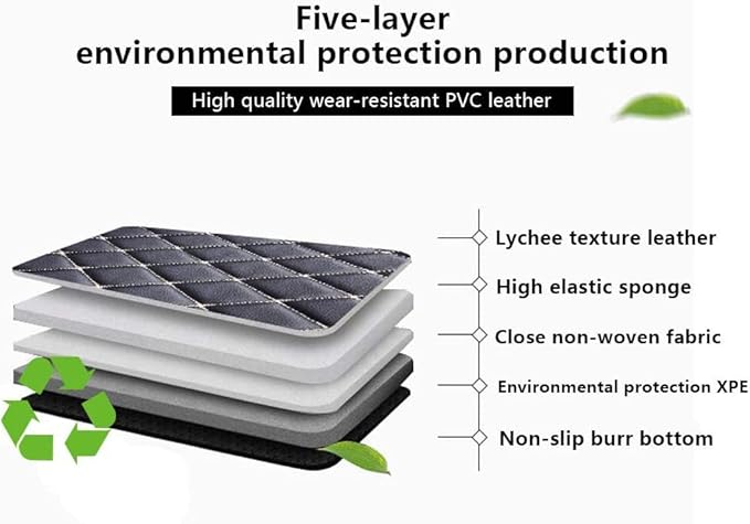 Custom Fit Car Floor Mats - Full Coverage Automotive Leather Floor Liners for Most Vehicles by MingyunSM (Gray)