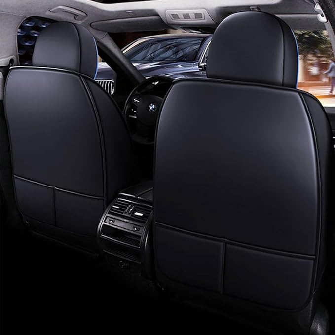 for Toyota CHR Seat Covers 2018-2026, Full Coverage Customized Car Seat Covers, Premium Leather Waterproof Stain-Resistant Easy to Install (Standard 5 Seats, Black&Blue)