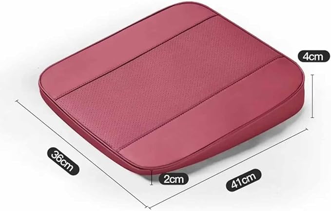 Car Seat Cushion for Ford F150(7seats) 2017-2023, Nonslip Driving Comfort and Breathable Lumbar Support Pad Sciatica and Back Pain Relief,Red-4 cm