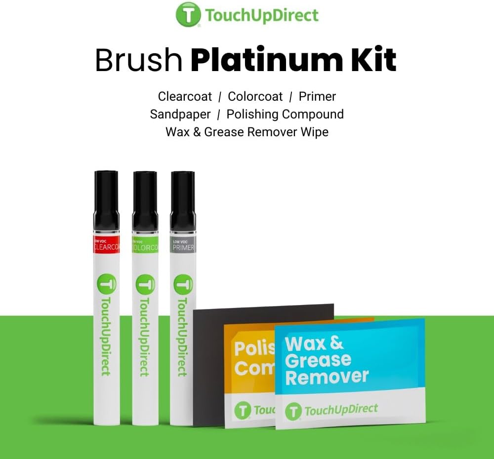 TouchUpDirect 8R3 Pacific Blue Metallic Compatible with Toyota Exact Match Touch Up Paint Brush - Platinum Kit