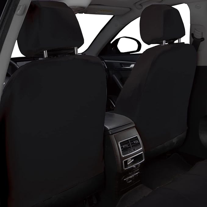 Flying Banner Car Seat Covers Front Seats Rear Bench Polyester car seat Protectors Easy installations Rear Bench Split Classic Man Lady Truck Soid Black