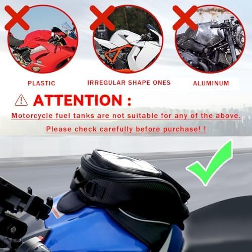 Motorcycle Tank Bag for Honda VFR 800 X Crossrunner VFR800 800X, Magnetic & Strap Mount Tank Bag for Motorcycles, Motorcycle Touring Navigation Luggage Bag Tank Bags, B Magnetic