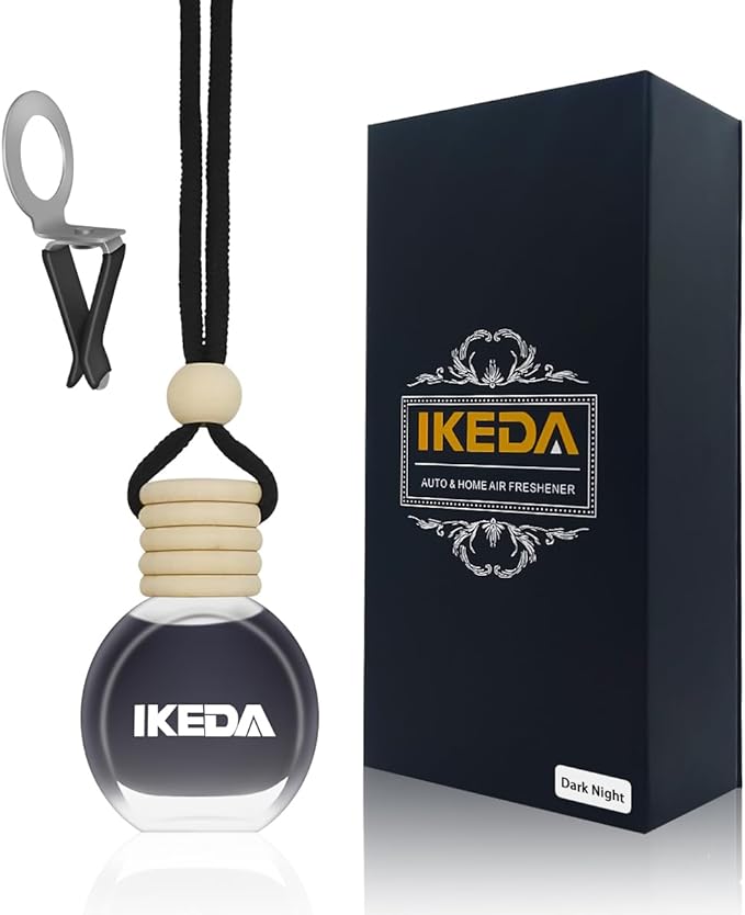 Ikeda Car Air Freshener: Hanging Car Smell Air Freshener | 10ml Hanging Car Perfume | Long Lasting Fragrance | Strong Scents Diffuser for Auto Home (Dark Night)