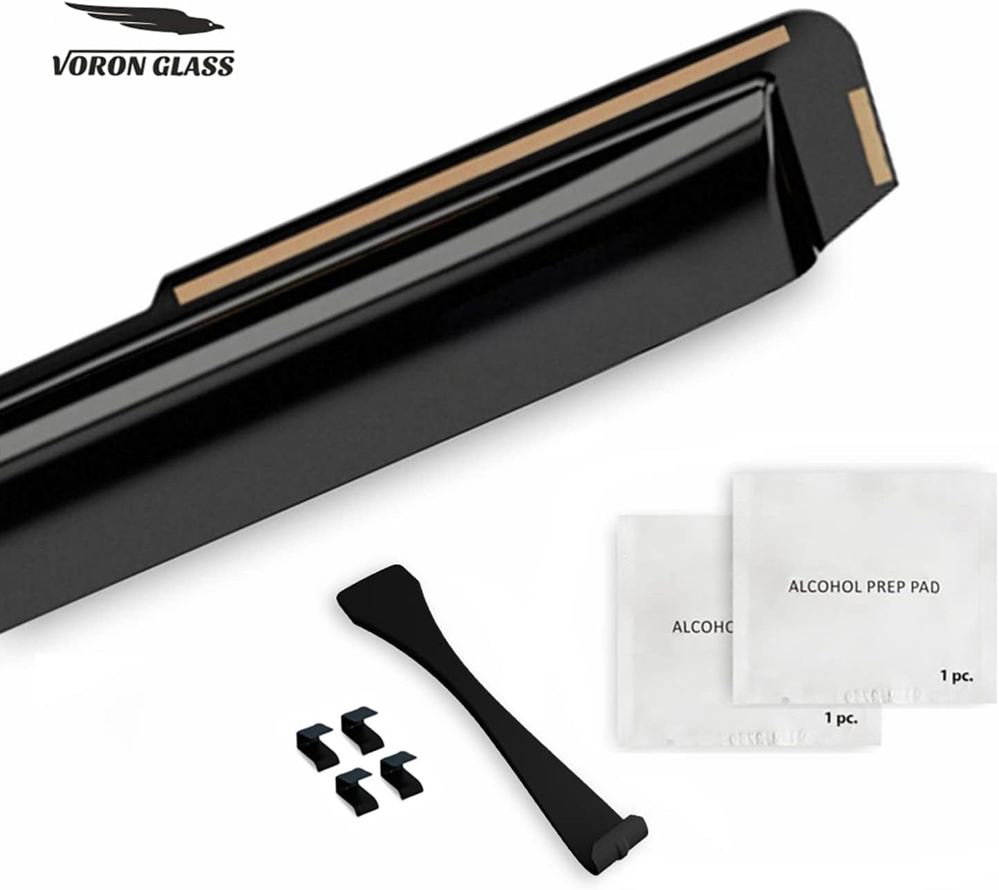 Voron Glass in-Channel Extra Durable Rain Guards for Lexus GX 2010-2023, Window Deflectors, Vent Window Visors, 4 Pieces - 200828