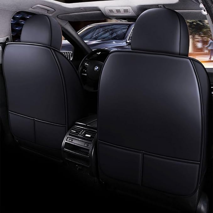 for Chevy Equinox Seat Covers 2005-2026, Full Coverage Customized Car Seat Covers, Premium Leather Waterproof Stain-Resistant Easy to Install (Standard 5 Seats, Black&Coffee)