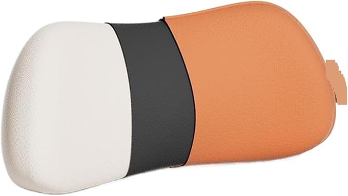 Car Fit for Seat Lumbar Ergonomic Waist Pillow Waist Cushion Breathable Lumbar Support Vehicle Office Car Accessories(Orange)