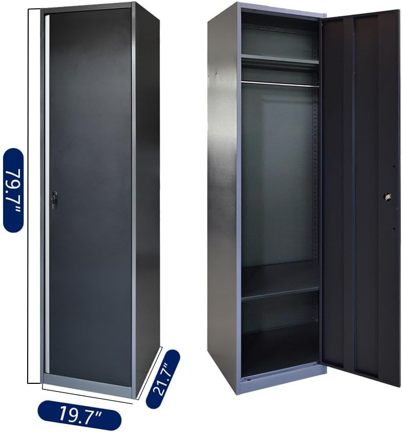 JZD Garage Workshop Storage Cabinet Set, Included Pegboard Back Panel, No Wall Mounting Needed, for Utility Room Pantry