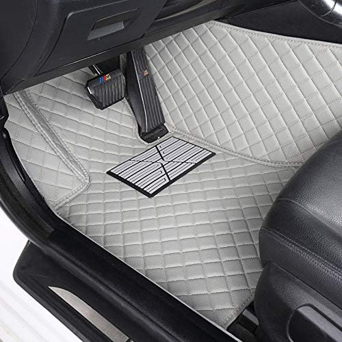 Custom Floor Mats for Cars fit 95% Sedan SUV Sports Car Full Coverage All Weather Men Women Pads Protection Non-Slip Leather Floor Liners (Yellow)