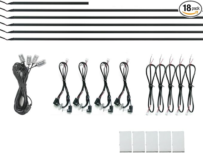 18 in 1 Symphony car Ambient Lights RGB car Interior Acrylic Light Guide Fiber Optic Universal Car Decoration Atmosphere Lights