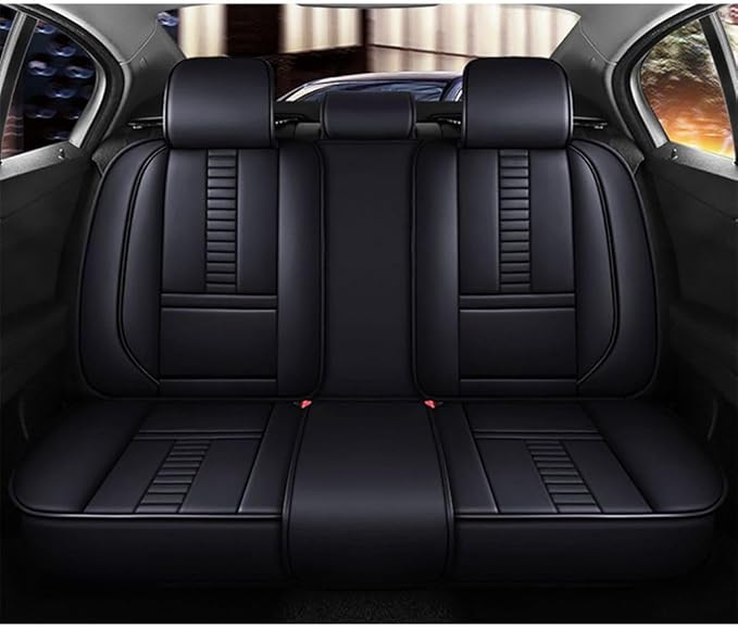 for Toyota RAV4 2008-2025 Car Seat Covers, Full Coverage Customized Seat Covers Premium Leather Waterproof Stain-Resistant Easy to Install (Full Set, Black)