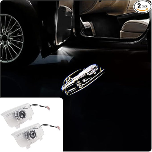 2 Pcs Accord Car LED Projector Door Shadow Light Welcome Light Laser Emblem Logo Lamps Kit Puddle Lights LED Courtesy Step Lights Ground Lamp HD Kit Replacement for Accord 9 2014-2021