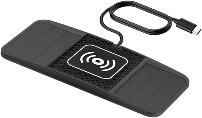 Wireless Charging Pad for Car for Ford Expedition EcoSport Edge Escape Explorer 2000-2026, DIY Trim-to-Fit Slim Non Slip Fast Charger Car Wireless Charging Pad 30CM Cable