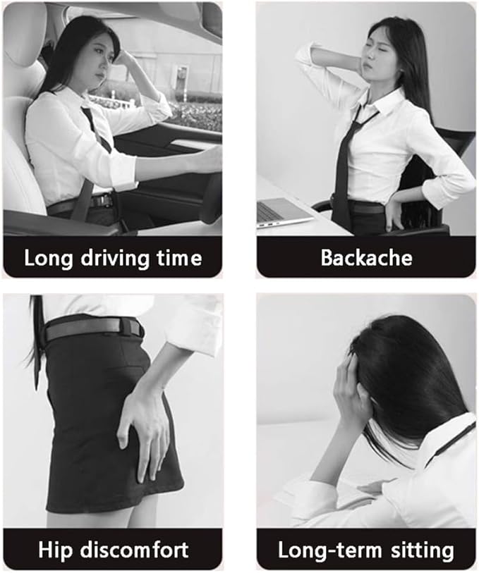 Car Seat Chair Back Cushion for Toyota RAV4 Prime 2025, Wooden Beads Ventilate Mesh Lumbar Brace Strong Durable Relieve Fatigue Summer Interior Accessories,B-Backrest