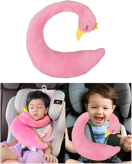 Car Travel Pillow for Kids Car Seat Pillow Cute Cartoon Travel Pillow Cushion Breathable Head and Body Support Pillow for Sleeping Travel Neck Rest Car Seat Pillow Long Journey&Road Trip