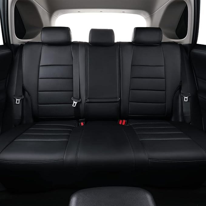 coverdream Custom Seat Covers Compatible with Select Toyota RAV4 LE 2013 2014 2015 2016 2017 2018 Models - Leatherette (Black,Full Set)