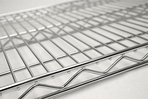 Omega 12" Deep x 48" Wide x 86" High 3 Tier Chrome Starter Shelving Unit