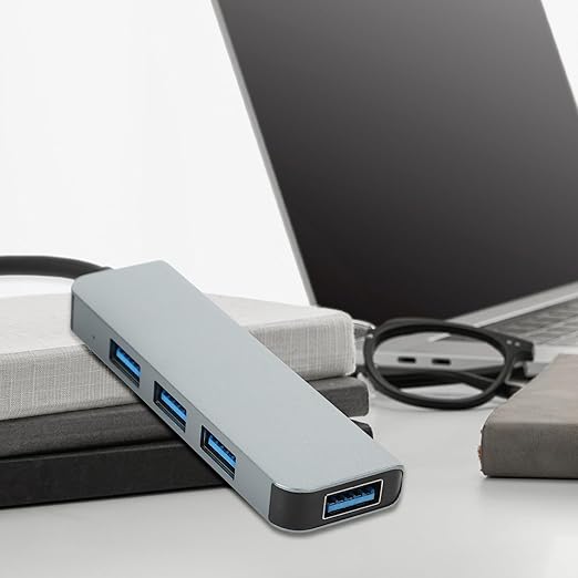 High-Speed USB Hub Expander for Laptop Computer Multiple USB Adapter for Keyboard Mouse Printer and External Drives Plug and Use Data Splitter