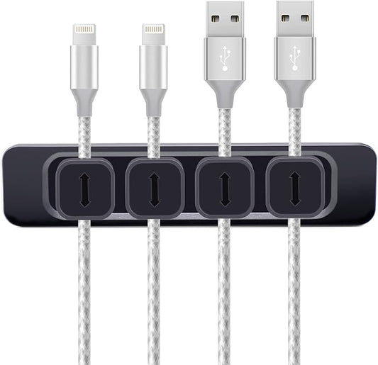 DRM Cable Clips Organizer Magnetic Cable Management Clips Cord Organizer Self Adhesive Sticky for All Wires, Desk Wall Desktop Cord Office Home USB Cable Power Wire Mouse Cable, Black