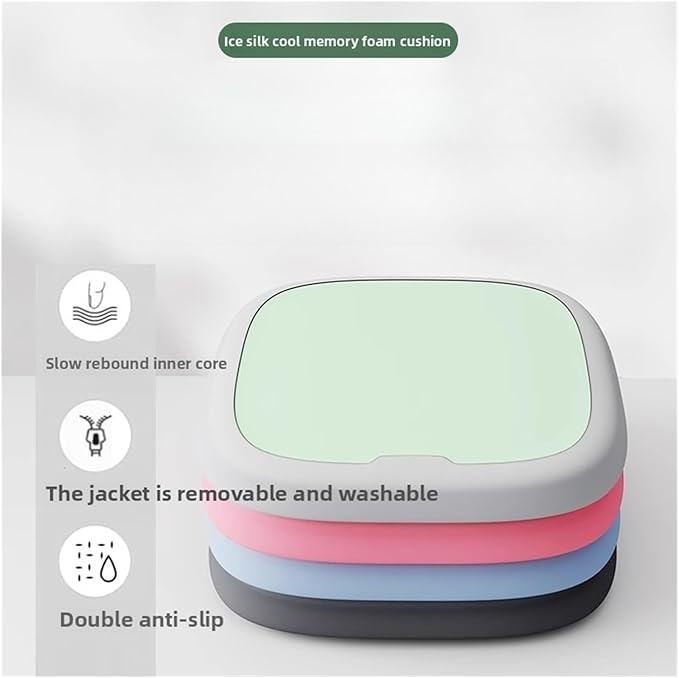 Memory Foam Car Seat Cushions with Lumbar Support - Cool and Breathable Comfort for Car and Office Seats(H,35x35cm)
