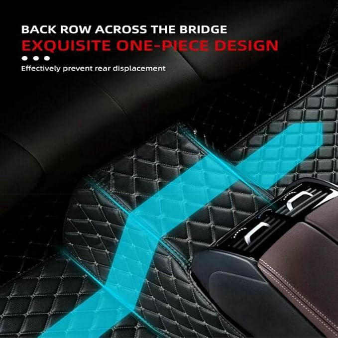 TREGOO All Weather Car Mats Custom Fit Non Slip Floor Mats for 1998-2025 Cars Personalized Leather Protection Pads Suitable for Men Women (White)