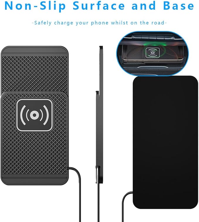 Wireless Charging Pad for Car for Toyota 4Runner 2000-2025, Non-Slip Type C/USB 20W Fast Phone Charging Pad DIY Trim-to-Fit No Interior Damage,A&USB