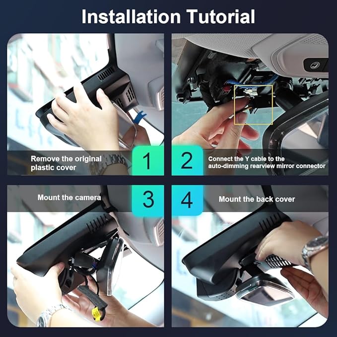 Fitcamx 4K Dash Cam Suitable for Chevy Silverado 2022-2025 (HD2-6272, 6 Vents) 1500 2500HD 3500HD, OEM Look, UHD 2160P Video, Built-in WiFi & APP, Loop Recording, G-Sensor, Plug & Play, 64GB Card