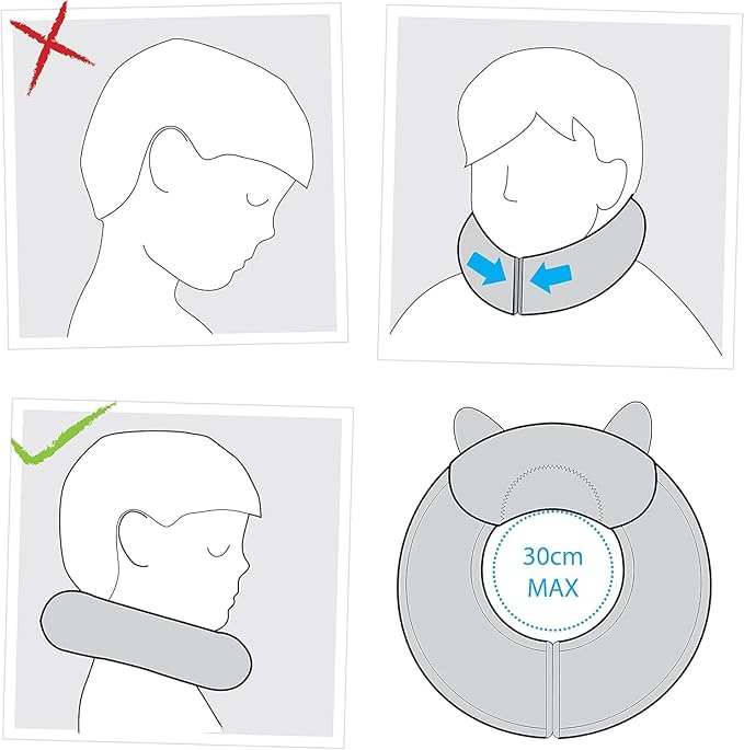 Trunki Kid's Travel Neck Pillow and Chin Rest | Support Sleepy Heads in The Car Seat, Plane, Bike or Pram | Yondi Small UNA Unicorn (Turquoise)