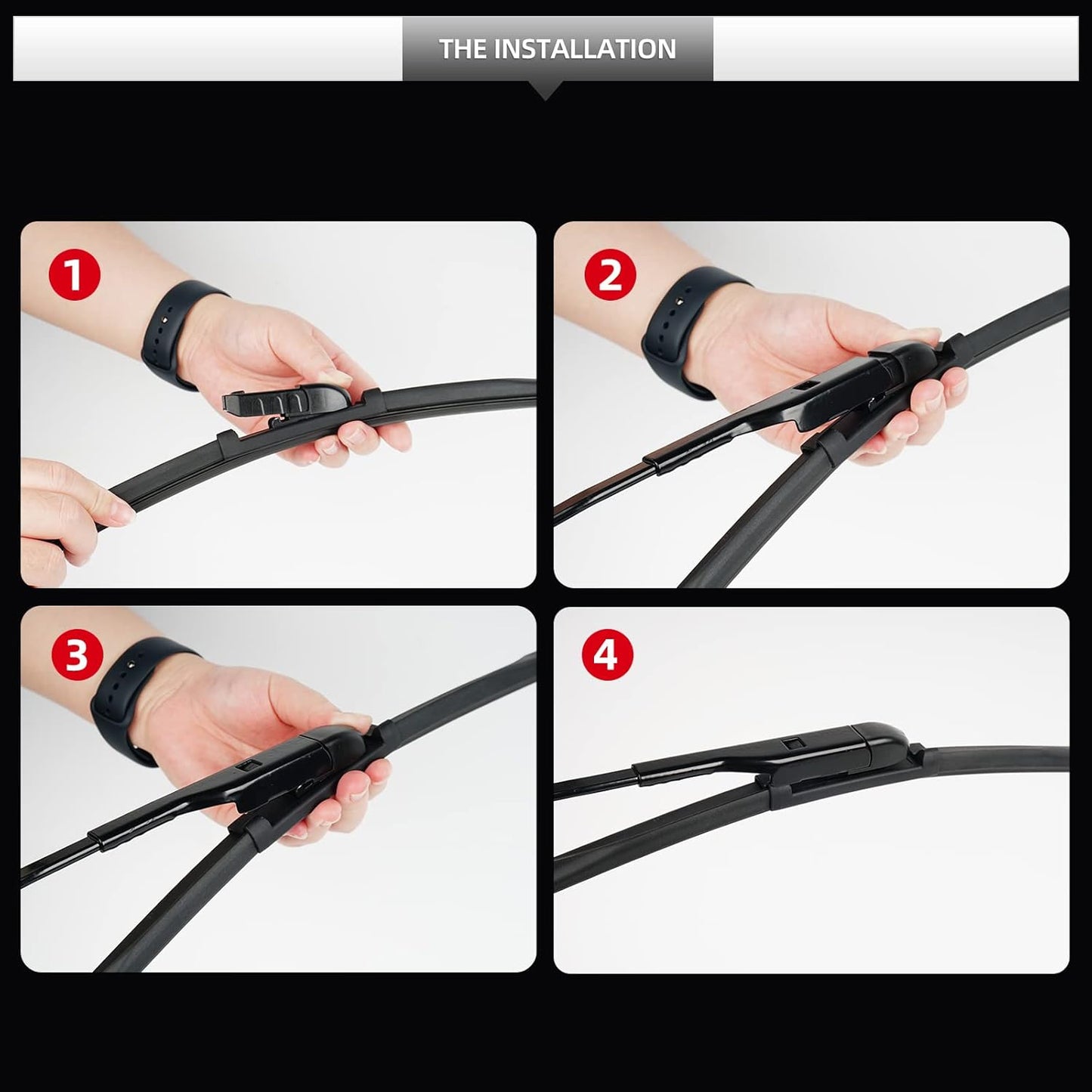 Front Windshield Wipers, 2-Piece Set for BMW 5 Series 530i 530e 540i M550i 2017 2018 2019 2020 2021 2022 2023 - Automotive Replacement Front Wiper Blades for Car Window