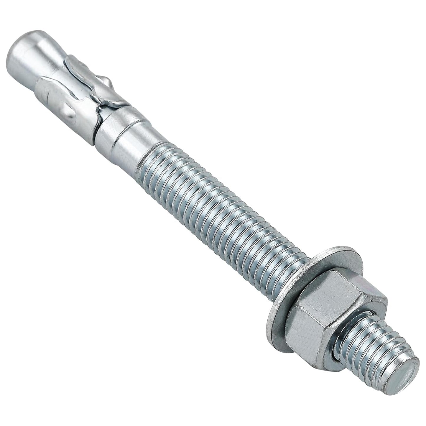 1/4x2-1/4" 50Pcs Inch Standard Fasteners for Heavy-Duty Zinc Wedge Anchors for Cement and Concrete