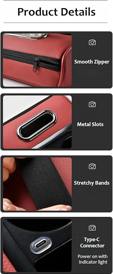 Armrest Box Pad for Car w/Type-C Charging Interface, Car Center Console Cover w/Cup Holder, Interior Car Accessories (Beige)