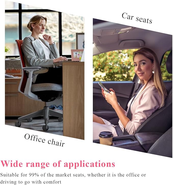 Car Seat Cushion, Comfort Memory Foam Car Cushion, Non-Slip Auto Booster Seat Cushion for Improve Driving Vision, Suitable for Vehicles Trucks SUVs Car Accessories (Gray)