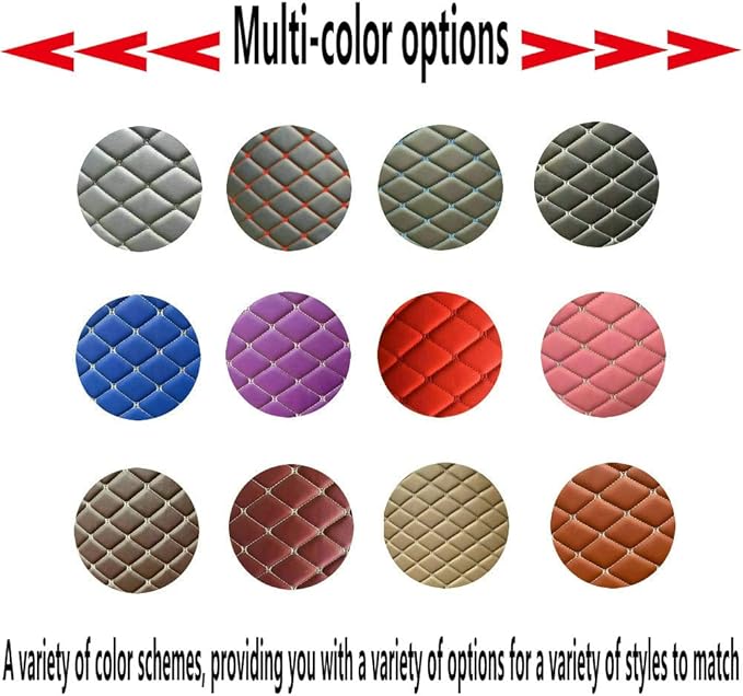KaiLaiCarCustom Automotive Car Floor Mats for 99.99% Sedan SUV Sports Car Men Women Protection Full Coverage Pads Anti-Slip Leather Floor Lining (Yellow+Black, C- Diamond Double Spelling)