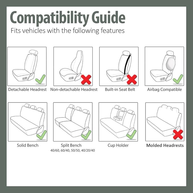 TLH Car Seat Covers Premium 3D Air Mesh Automotive Seat Covers Full Set Black Seat Covers Airbag Compatible and Split Rear Car Seat Cover Universal Fit Interior Accessories for Cars Trucks and SUV