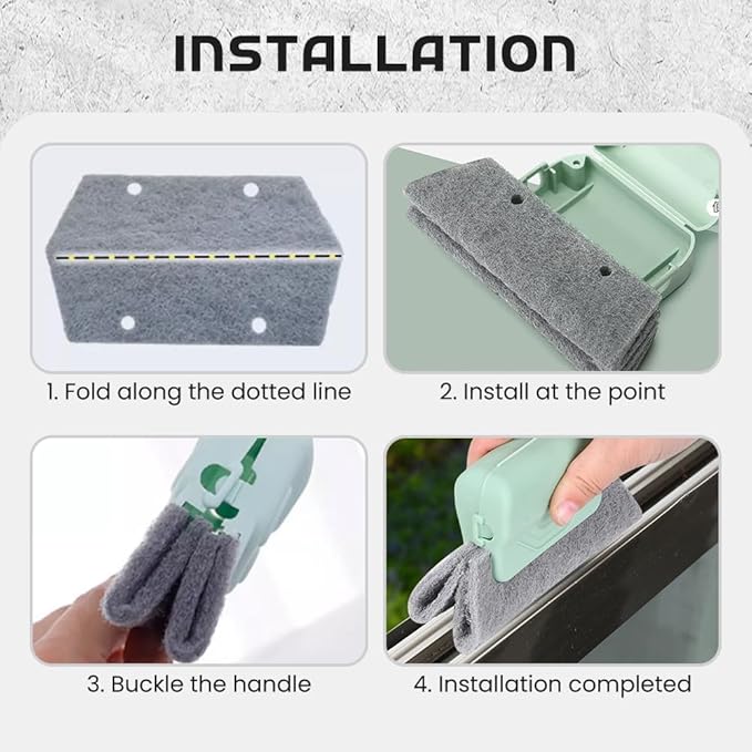 2026 New Magic Window Track Cleaner, 3Pcs Multipurpose Cleaning Brush for Window Grooves, Sliding Door Tracks, Tile Grout Lines, Shutter Slats, Car AC Vents, and Narrow Gaps (Mix)