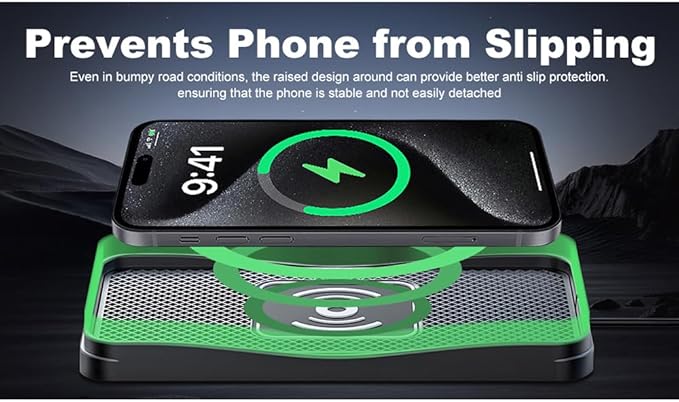 Wireless Car Charger Pad for Buick Envista 2024-2026, Type-C/USB 20W Car Wireless Charger Non-Slip Phone Charging Pad Car Accessories,B 30cm Cable USB Plug