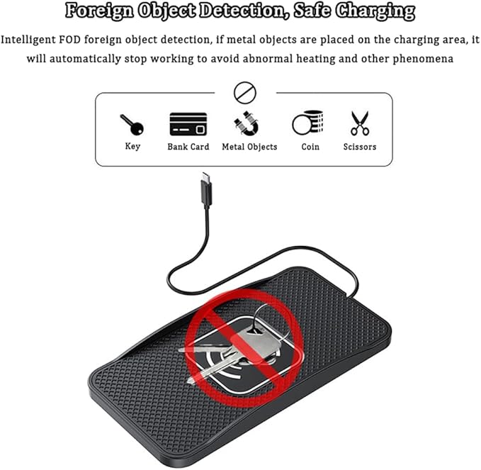 Wireless Car Charger Pad for BMW 3 Series M3 E90 E91 E92 E93 F30 F31 F34 F35 F80, Type-C/USB 20W Car Wireless Charger Non-Slip Phone Charging Pad Car Accessories,B 30cm Cable USB Plug