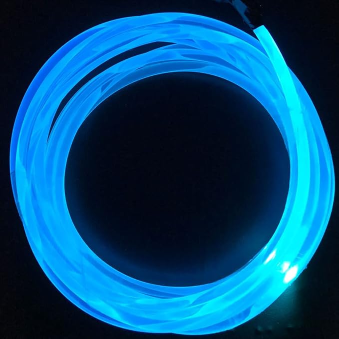 10ft Super Bright MMA Optic Fiber Glow Side Light Guide Strip - Plastic Optical Fiber Transparent Light Guide Material (Diameter 0.10in)