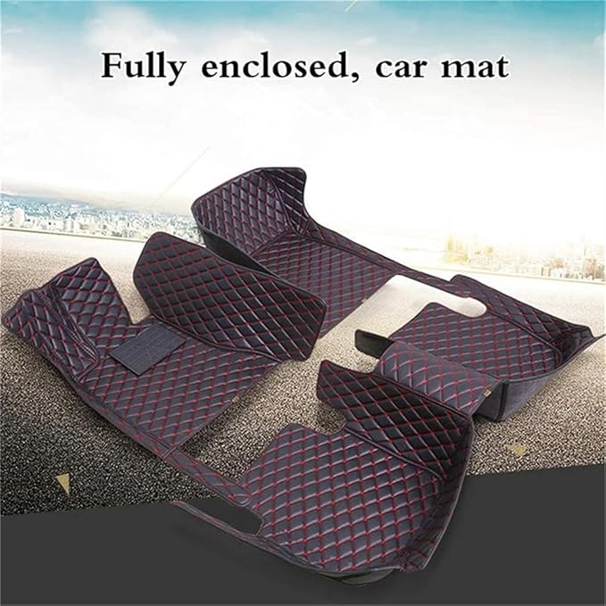 Custom Car Mats All Weather Fit Automotive Floor Mats PU Leather Protector Mat for Most Sedan, SUV, Truck Floor Mats (3D Beige car mats)