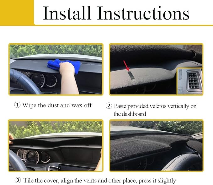 Dash Cover Mat Custom Fit for Honda Pilot Dashboard Cover Cap Pad Carpet Protector F207 (Black)