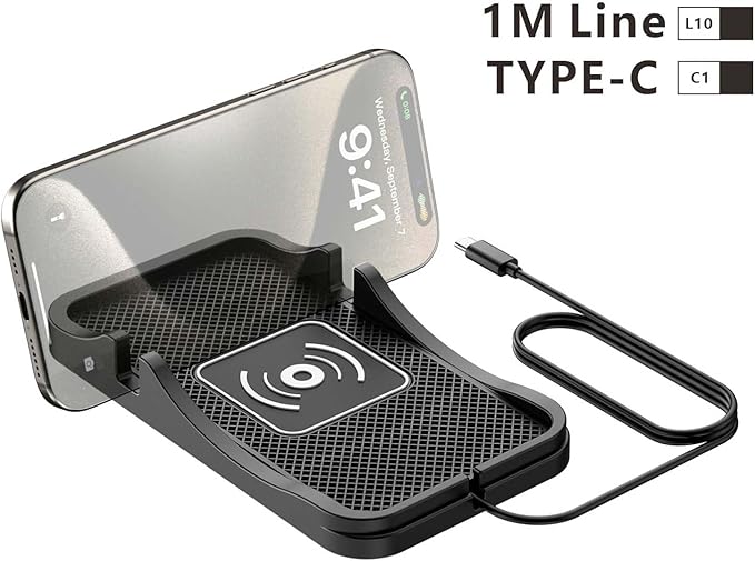 Wireless Car Charger for Kia K4 2025, Charging Station 2-in-1, Wireless Charging Stand Phone, Magnetic Wireless Charger,1M-Type C