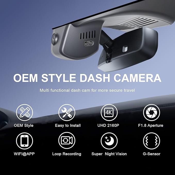 Mangoal 4K Dash Cam Custom fit for Mazda CX-70 2025 2026, Turbo S Premium Plus Package AWD, OEM Style, 2160P UHD Video, WiFi & APP, 64GB Card