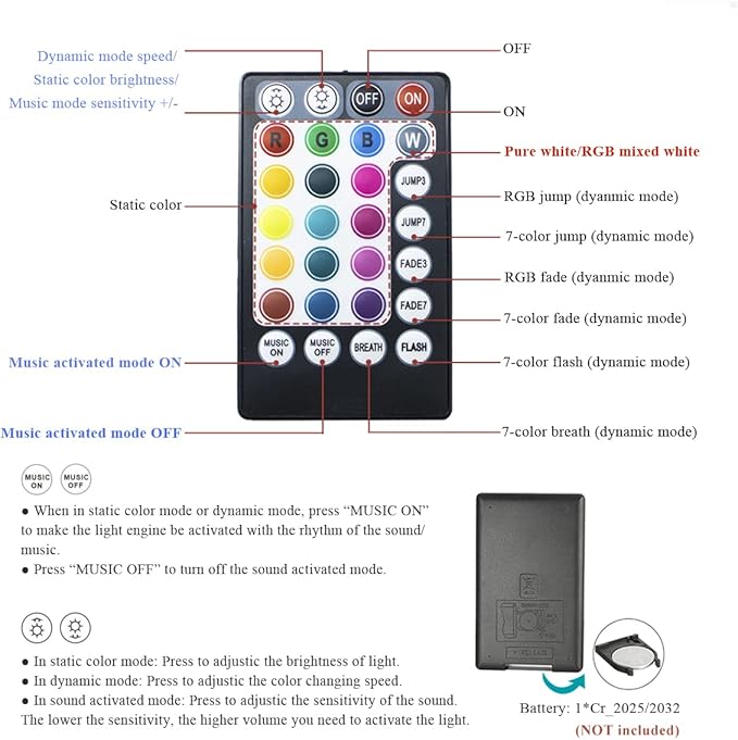 AKEPO 16W Bluetooth APP Control Fiber Optic Light Source, RGBW lamp Beads + Music Activated + 28-Key Remote Control for Car Headliner Stars Home
