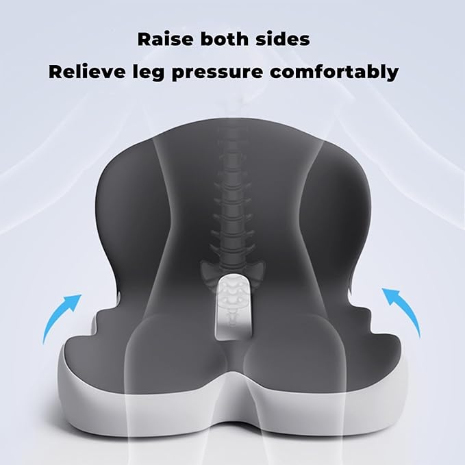Back and Seat Cushion, Soothe+Cushion,Car Seats with Lumbar Support,Memory Foam Non Slip Skin with Back Support for Office Chair, Car (Color Matching D)