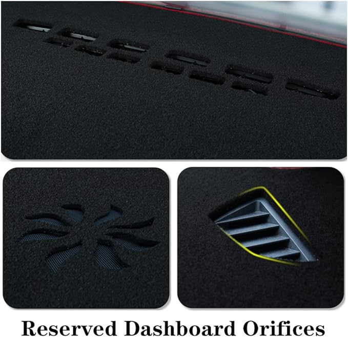 Dashboard Cover for Buick Verano 2012-2016,Polyester Dash Covers mat,Car Dash Board Protecter Cover,Interior Dash Covers Pads,Red